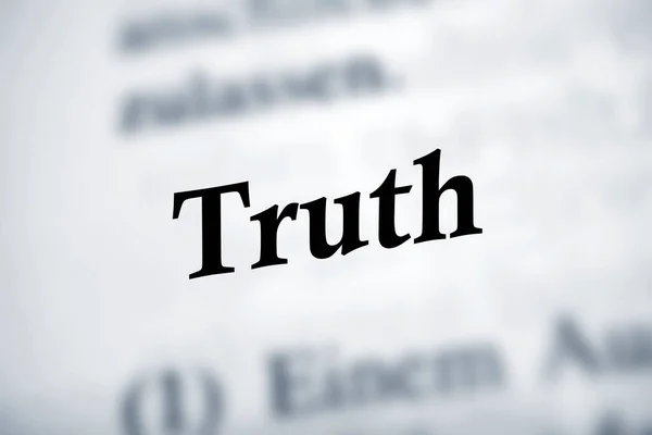 Truth English Black Text Word Blue Gray Background — Stock Photo, Image