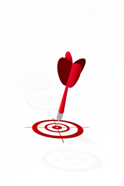 Red target row — Stock Vector