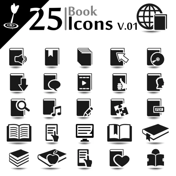 Boek pictogrammen v.01 — Stockvector