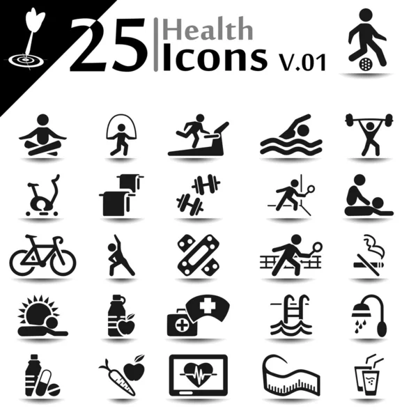 Healtht ikoner v.01 — Stock vektor