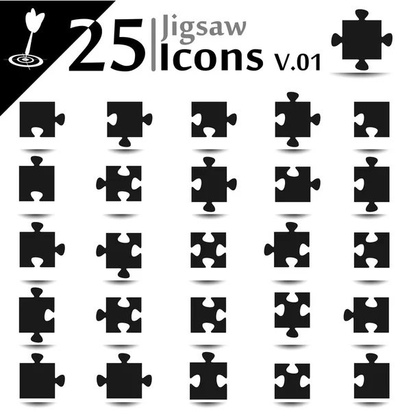 Jigsaw Icons v.01 — Stock Vector