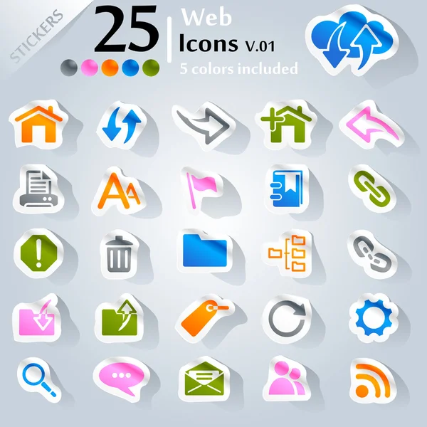 Web Iconos v.01 — Vector de stock