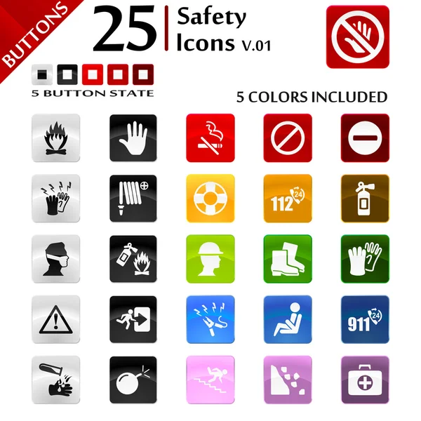 Safety Icons v.01 — Stock Vector