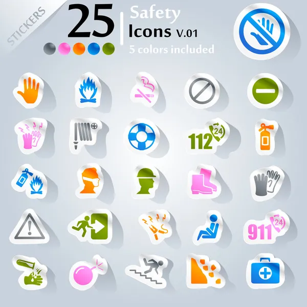 Iconos de seguridad v.01 — Vector de stock