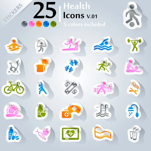 Hälsa ikoner v.01 — Stock vektor