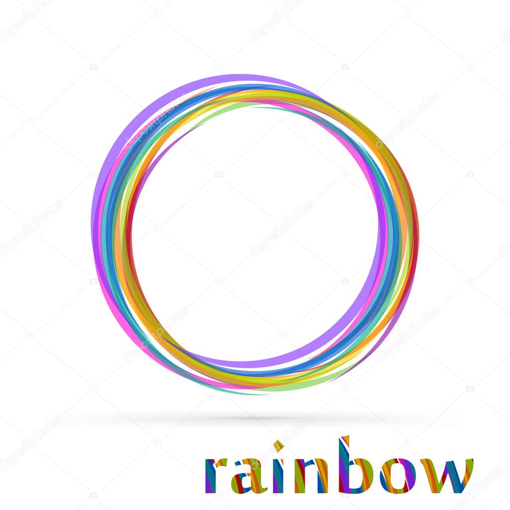 Vortex rainbow logo isolated on white background