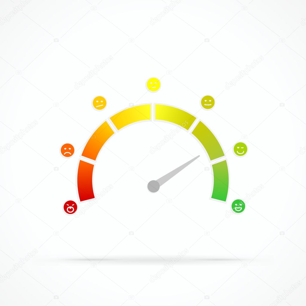 Satisfaction meter abstract vector logo