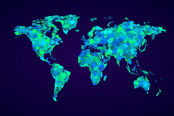 Mapa mundial — Vector de stock