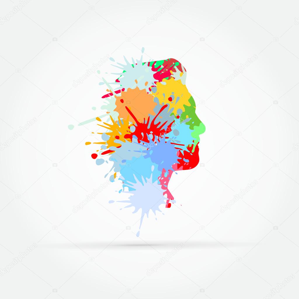 Vector profile made from splashes