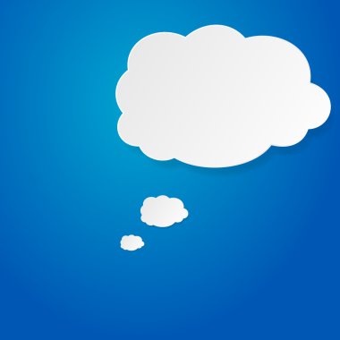 Mavi gökyüzü kabarcık