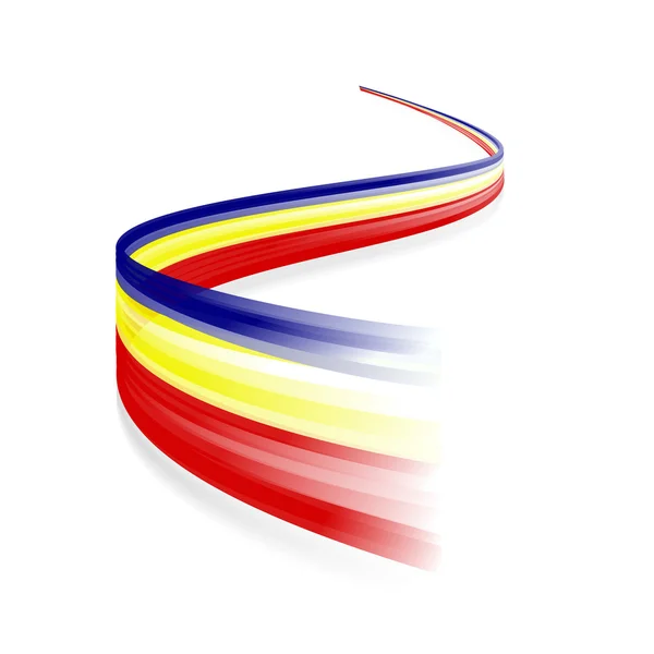 Rumänska flaggan — Stock vektor
