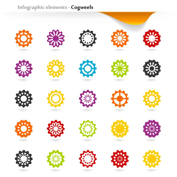 Infographic cogwheels — Stok Vektör