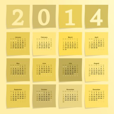2014 takvim