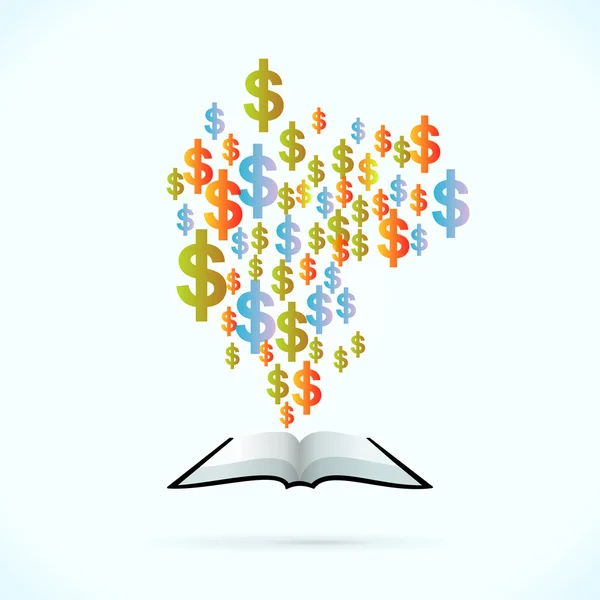 Pieniądze książki — Wektor stockowy