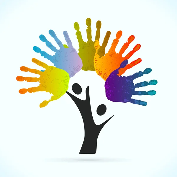 Hands Tree — Stock Illustration Hands Tree Stock Vector