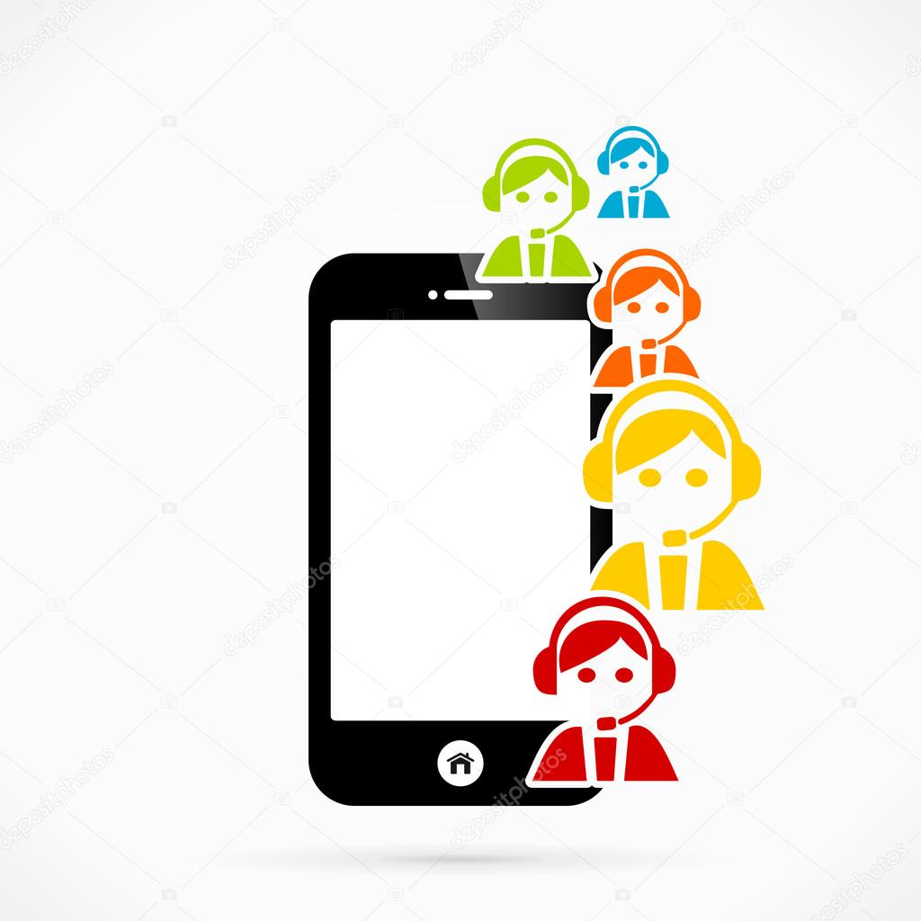 Support mobile phone applications vector illustration