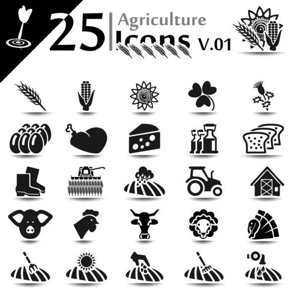 Иконы сельского хозяйства v.01 — стоковый вектор