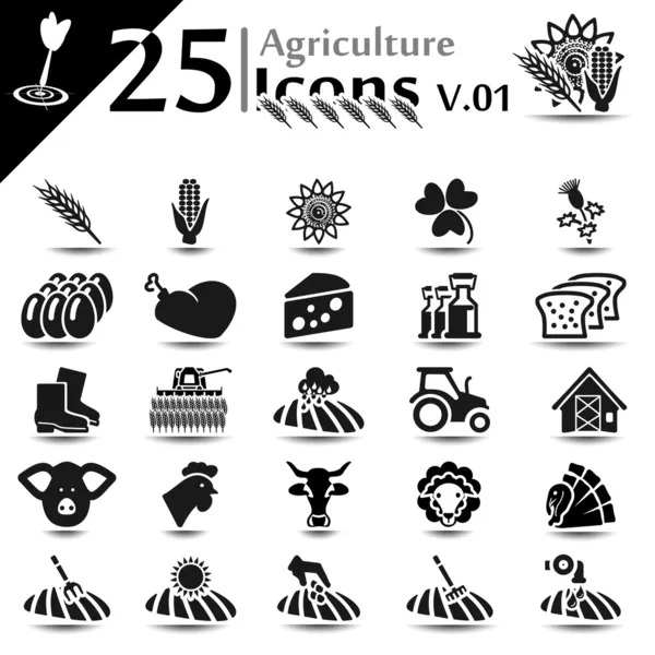 Landwirtschaftliche Symbole v.01 — Stockvektor