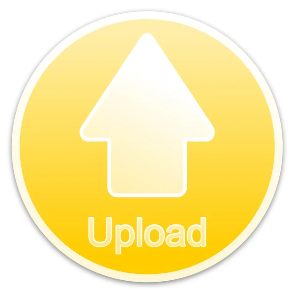 Uploadt knoop gele (cirkel) — Stockfoto