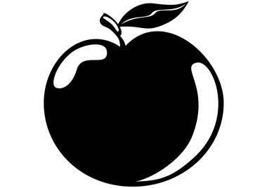 elma sembol siyah