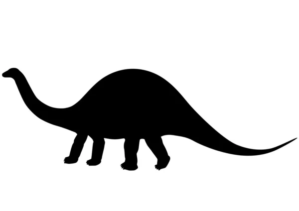 Apatosaurus silueta — Stockový vektor