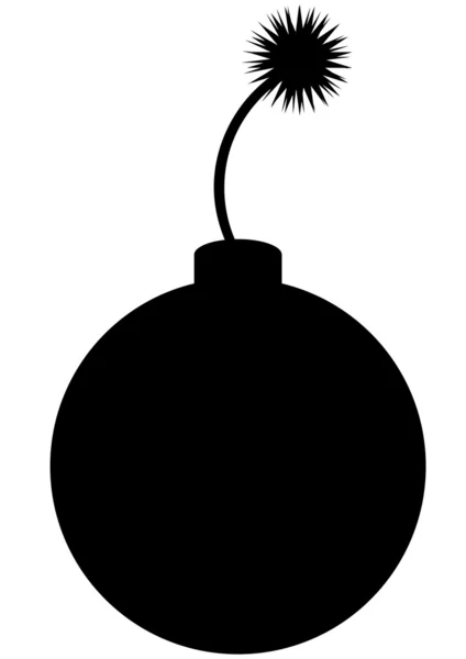 Bomb silhouette — Stock Vector