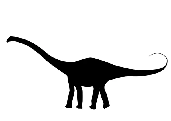 Seismosaurus silhouet — Stockvector