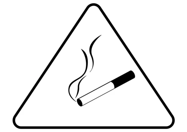 Atención señal de peligro cigarrillo — Foto de Stock