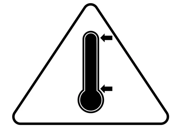 Perhatian bahaya tanda suhu — Stok Foto