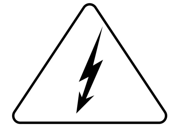 Внимание, электрический знак — стоковое фото