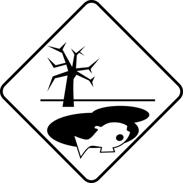 Warning symbol dangerous to environment — Stock Photo, Image