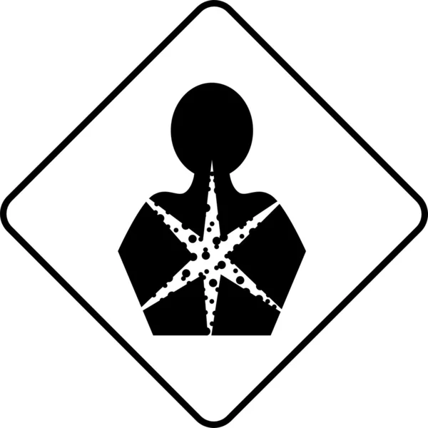 Warning symbol hazardous to health — Stock Photo, Image