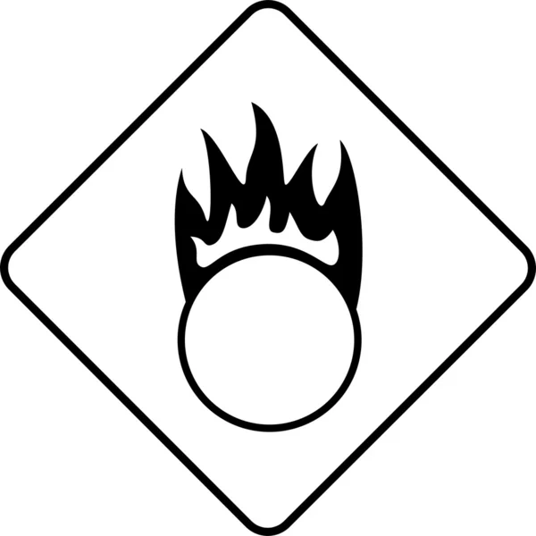 Warning symbol oxidising substances — Stock Photo, Image