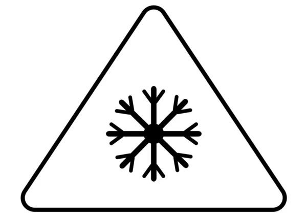 Dikkat frost işareti — Stok fotoğraf