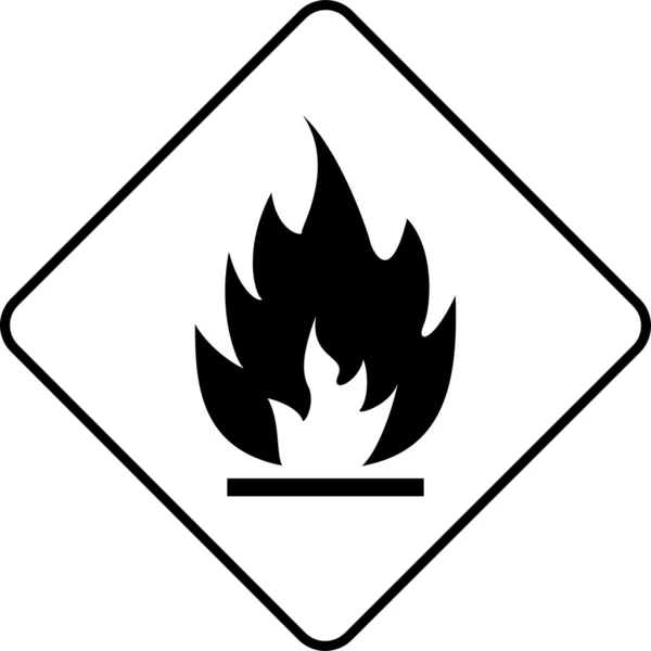 Warnsymbol Flamme — Stockfoto