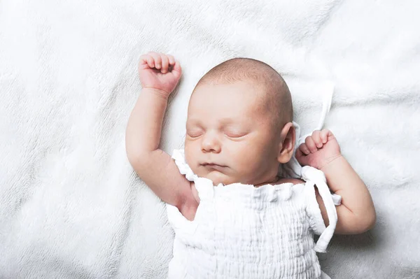 Νεογέννητος Κοιμάται Από Κοντά Έννοια Φροντίδας Μωρού — Φωτογραφία Αρχείου