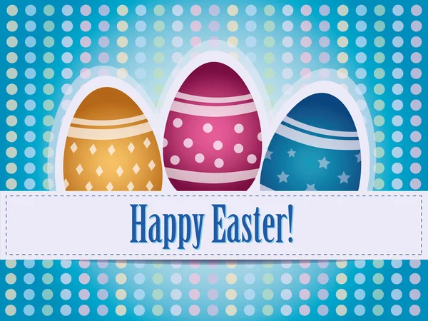 Happy Easter Multicolor Card — Stock Vector