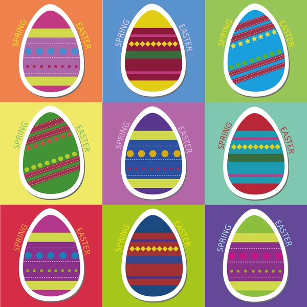 Easter Eggs Postard — Stock Vector