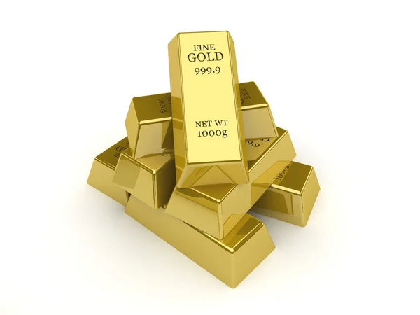 Gold bars. Concept 3D illustration. — Stock Photo, Image