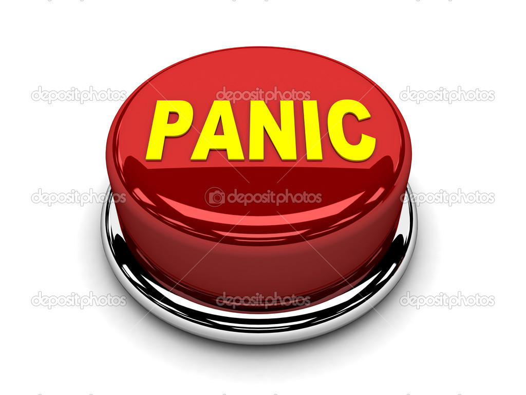 3d button red panic stop push