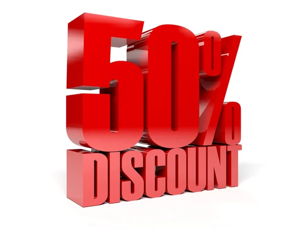 50 percent discount. Concept 3D illustration. — Stock Photo, Image