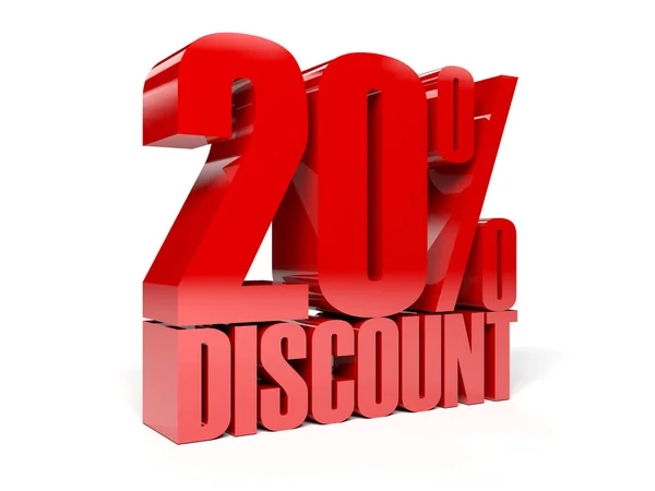 20 percent discount. Concept 3D illustration. — Stock Photo, Image