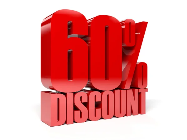 60 percent discount. Concept 3D illustration. — Stock Photo, Image