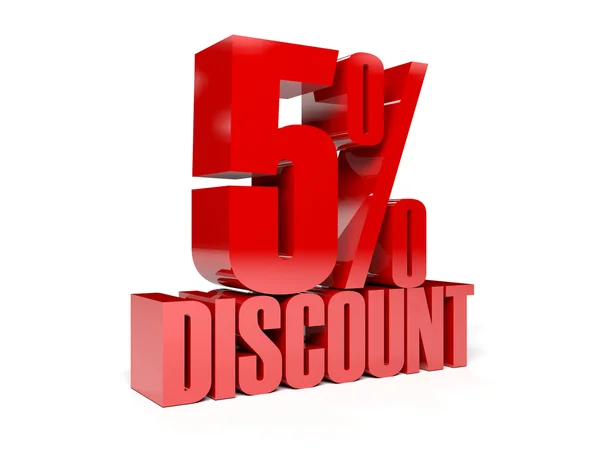 Sconto del 5%. Concetto Illustrazione 3D . — Foto Stock