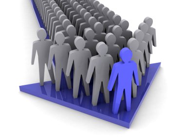 takım lideri. şirketin patronu. ekip çalışması. Konsept illüstrasyon