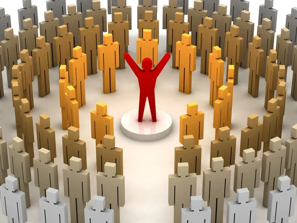 Leadership power. Concept 3D illustration — Stock Photo, Image