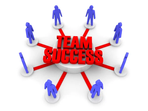 Team framgång. begreppet 3d illustration. — Stockfoto