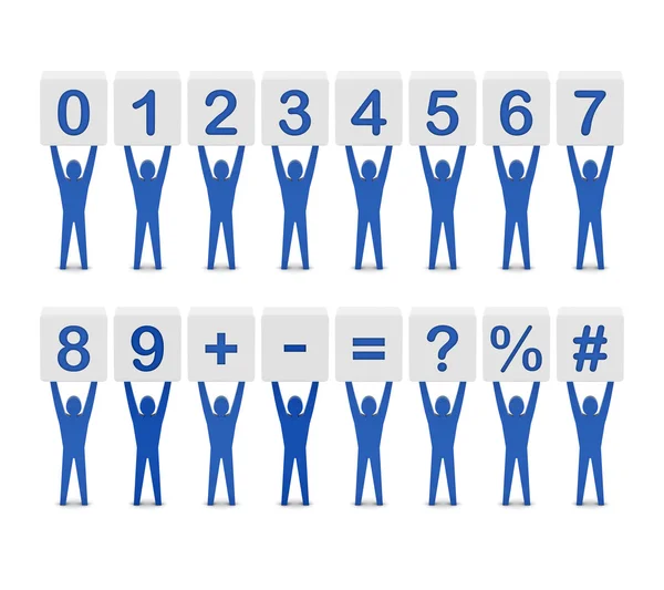 Aantal cijfers en symbolen. concept 3d illustratie. — Stockfoto