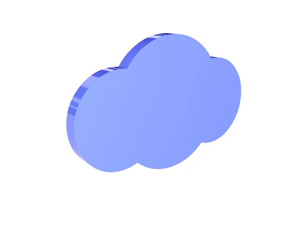 Icono de nube sobre fondo blanco. Concepto Ilustración 3D . —  Fotos de Stock