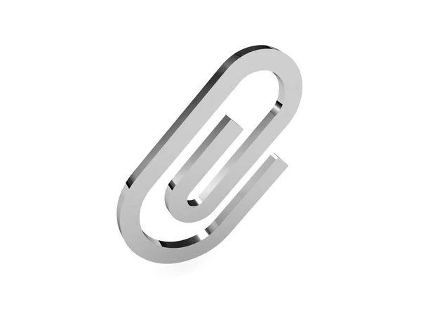 Clip icon over white background. Concept 3D illustration. — Stock Photo, Image